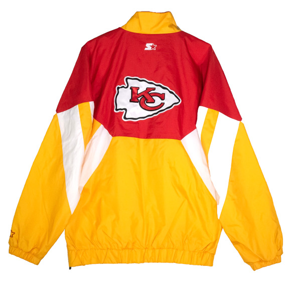 Kansas City Chiefs Jacket Starter Half Zip Pullover Red Yellow Mens Size M Retro - Picture 3 of 14